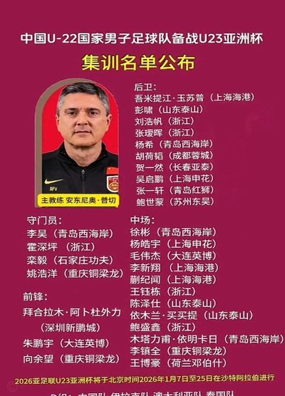 国足集训名单或超40人，亚运后部分国脚驰援